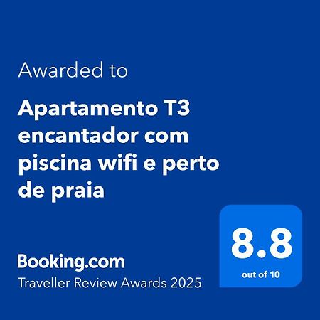 Apartamento T3 Encantador Com Piscina Wifi E Perto De Praia サンタ・マリア エクステリア 写真